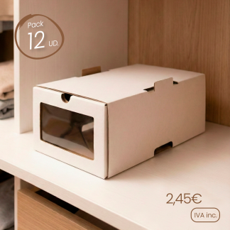 PACK 12 cajas ordenar zapatos BLANCO