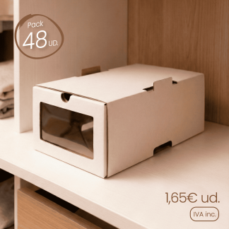 PACK 48 cajas ordenar zapatos BLANCO