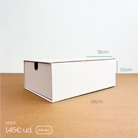 Cajón de cartón blanco PERSONALIZABLE - Imagen 2