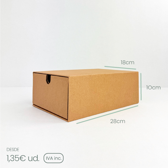 Cajón de cartón marrón PERSONALIZABLE - Imagen 2