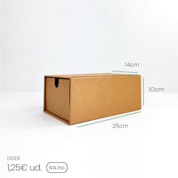 Cajón de cartón marrón PERSONALIZABLE - Imagen 3